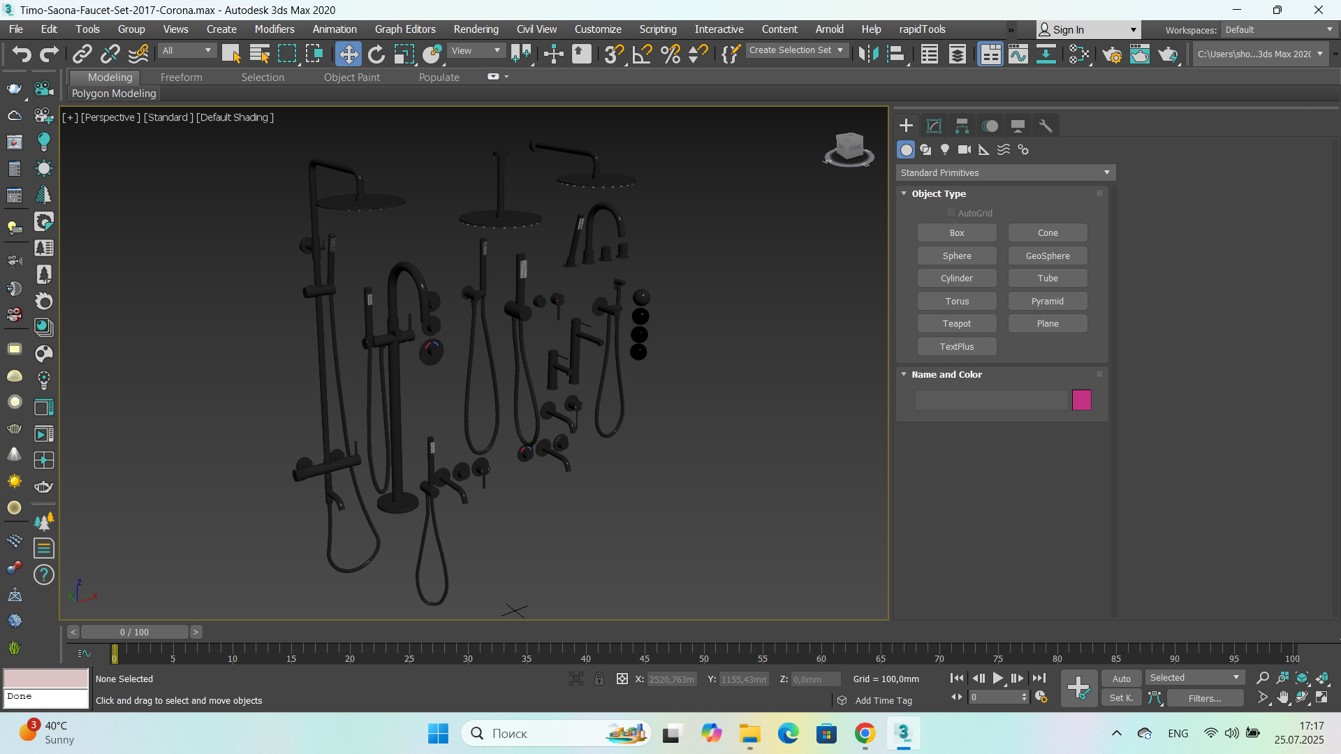 Timo Saona Faucet Set 3D model_7