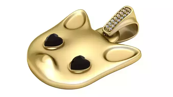 Cat  Pendant 3D printable model 