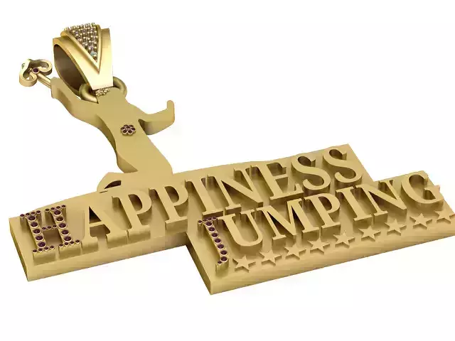 HAPPY JUMPING GOLD PENDANT 