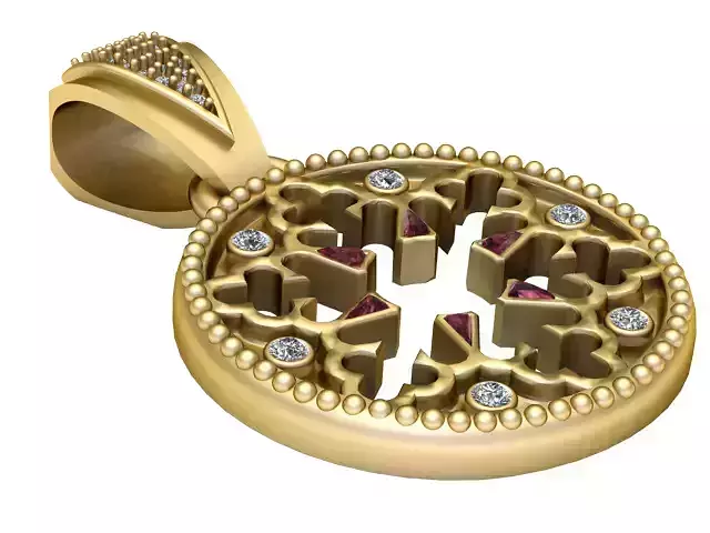 ROUND FLOWER PENDANT