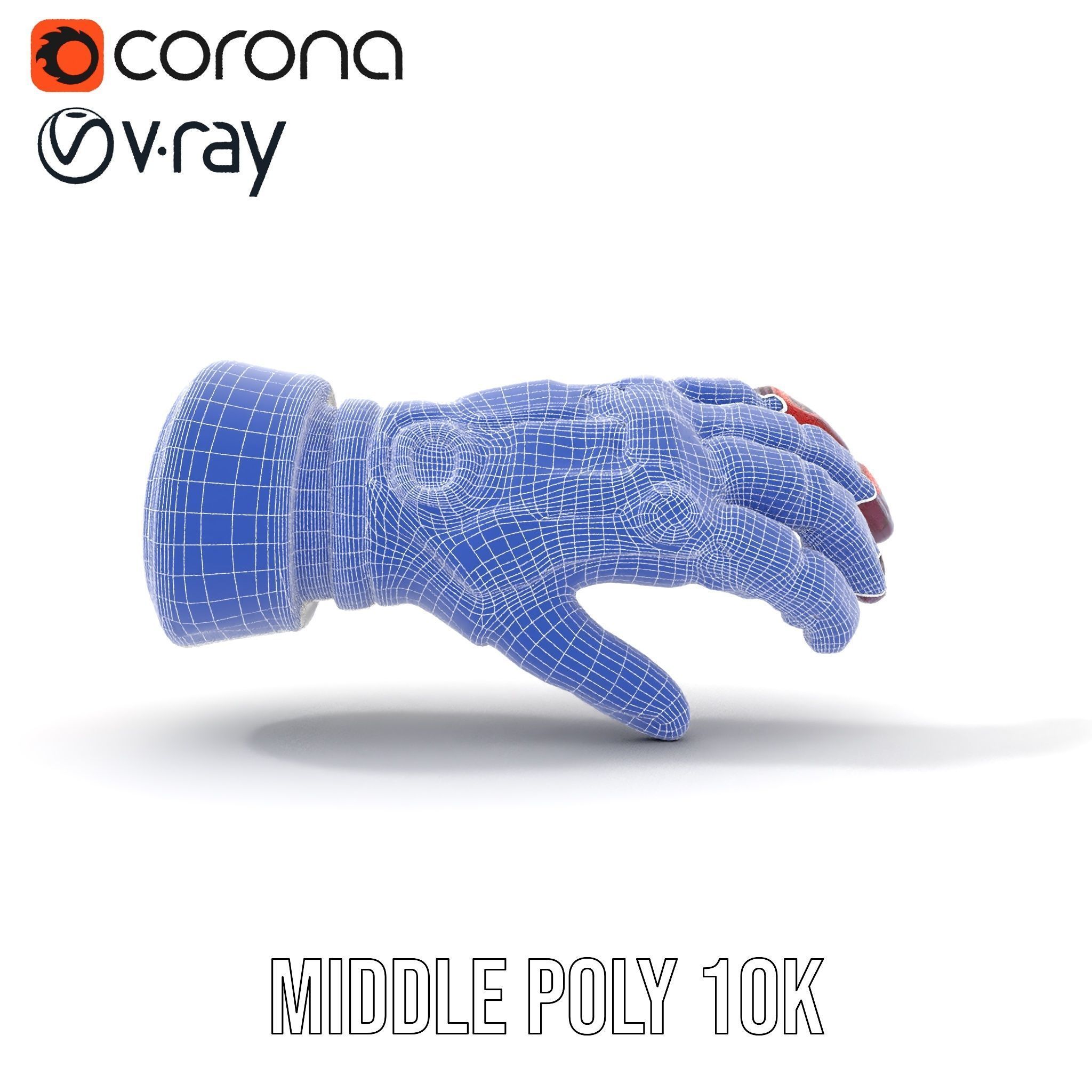 Futuristic Robotic Hand model pack Low-poly 3D model_25