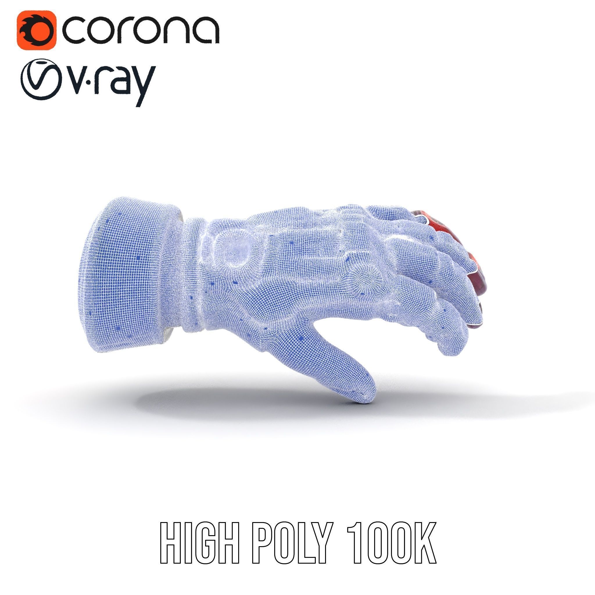 Futuristic Robotic Hand model pack Low-poly 3D model_34