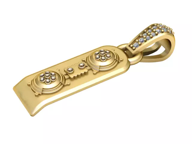crafted 3D GOLD PENDANT 3D print model