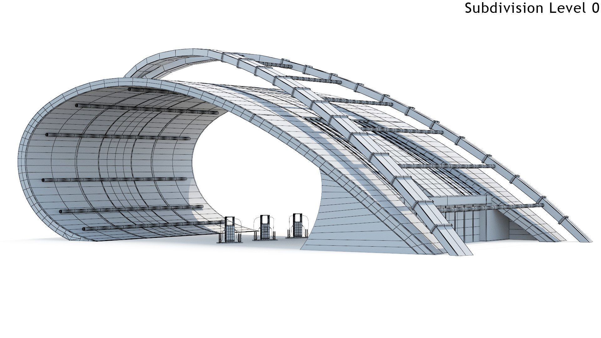 Electric Vehicle Charging Low-poly 3D model_10