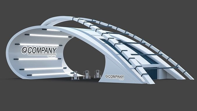 Electric Vehicle Charging Low-poly 3D model