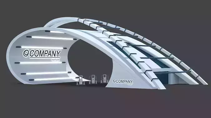 Electric Vehicle Charging Low-poly 3D model Electric Vehicle Charging Low-poly 3D model