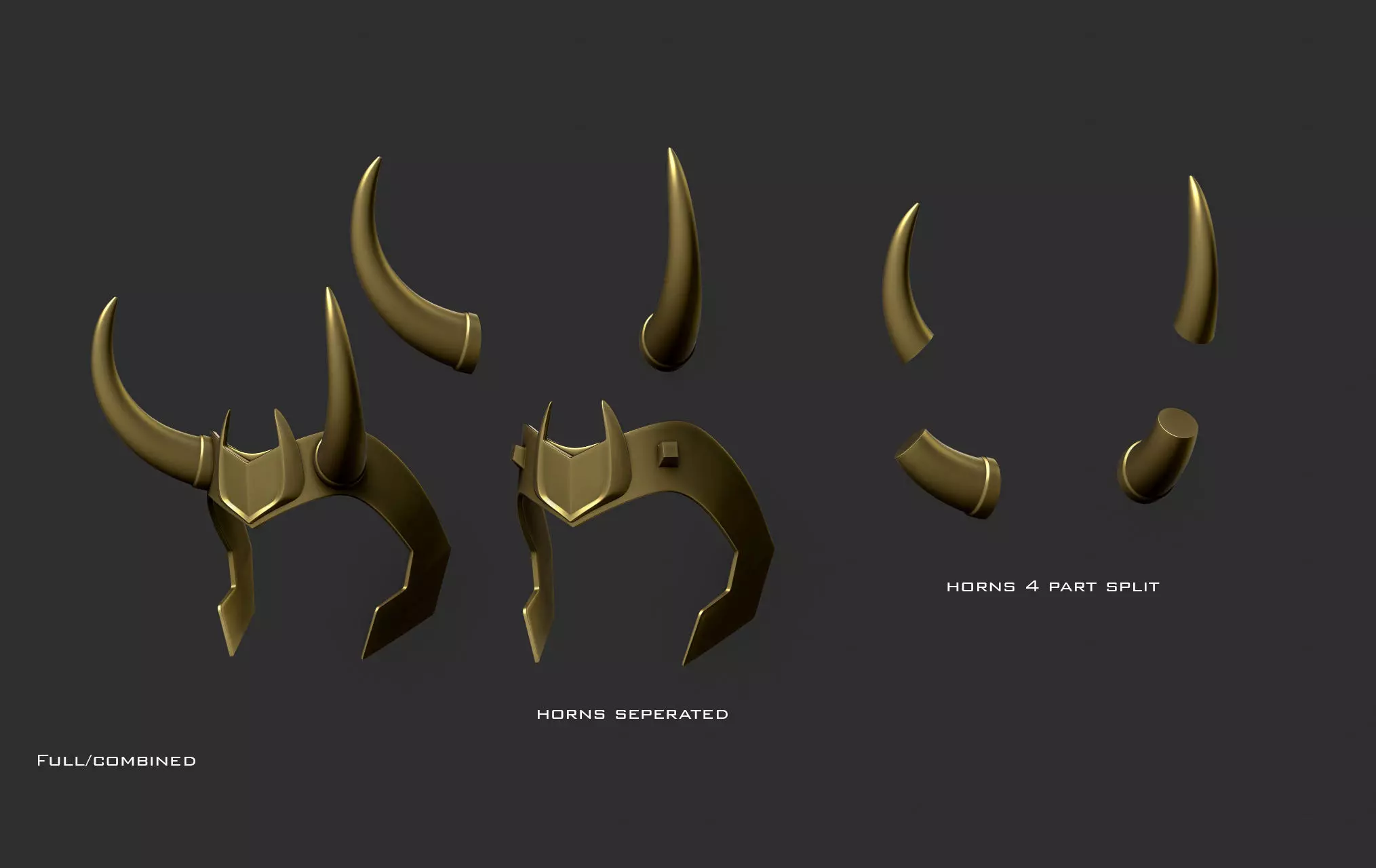 President Loki crown 3D print model_1