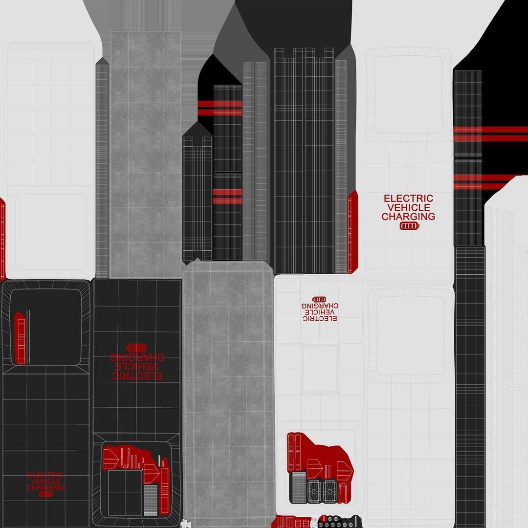 Electric Vehicle Charging 3D Model Collection_5