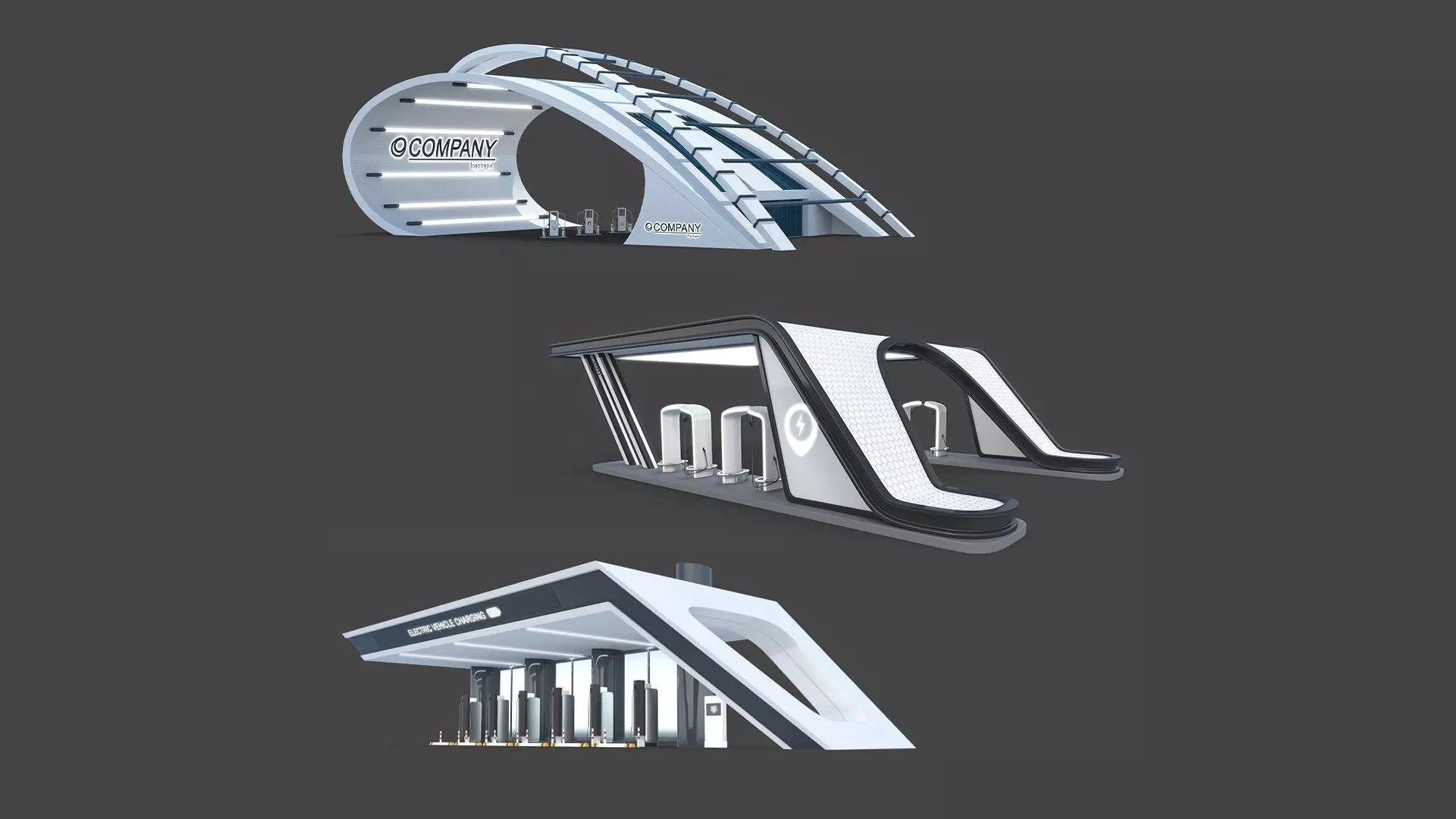 Electric Vehicle Charging 3D Model Collection_0