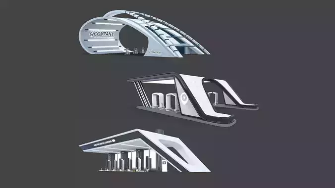 Electric Vehicle Charging 3D Model Collection Electric Vehicle Charging 3D Model Collection