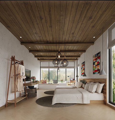 Quiet Log Cabin Guesthouse 3D model