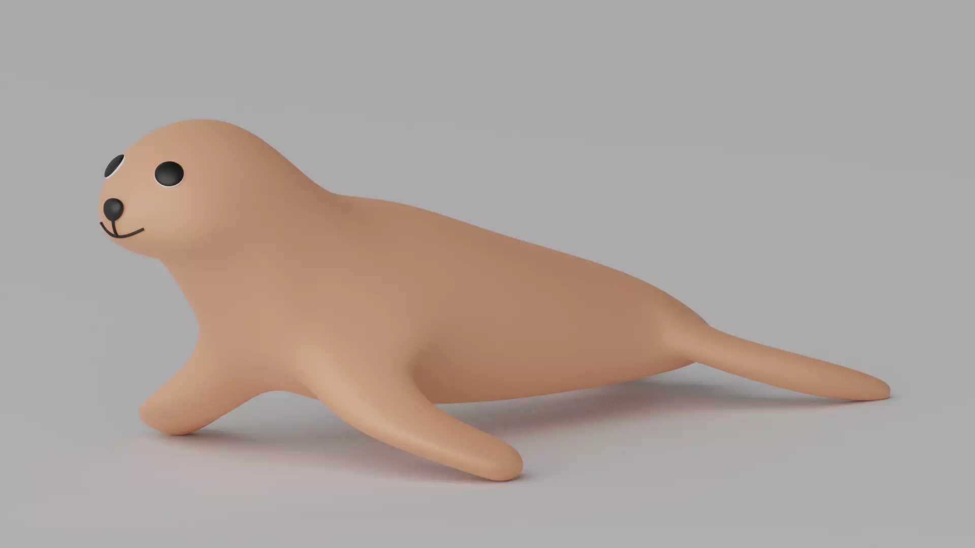 Cartoon Cute Seal 3D model_0