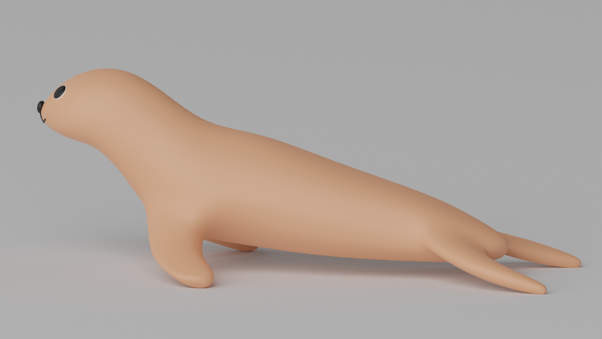 Cartoon Cute Seal 3D model_2