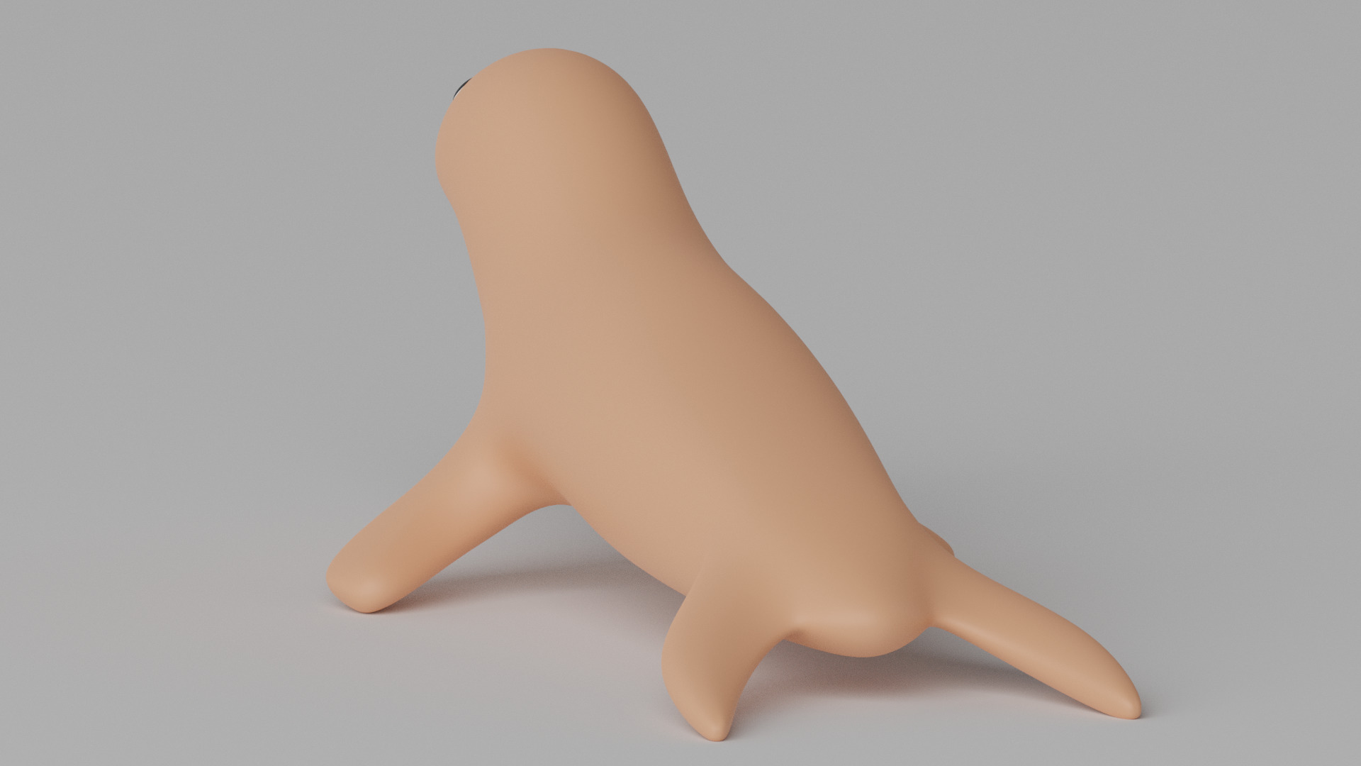 Cartoon Cute Seal 3D model_4