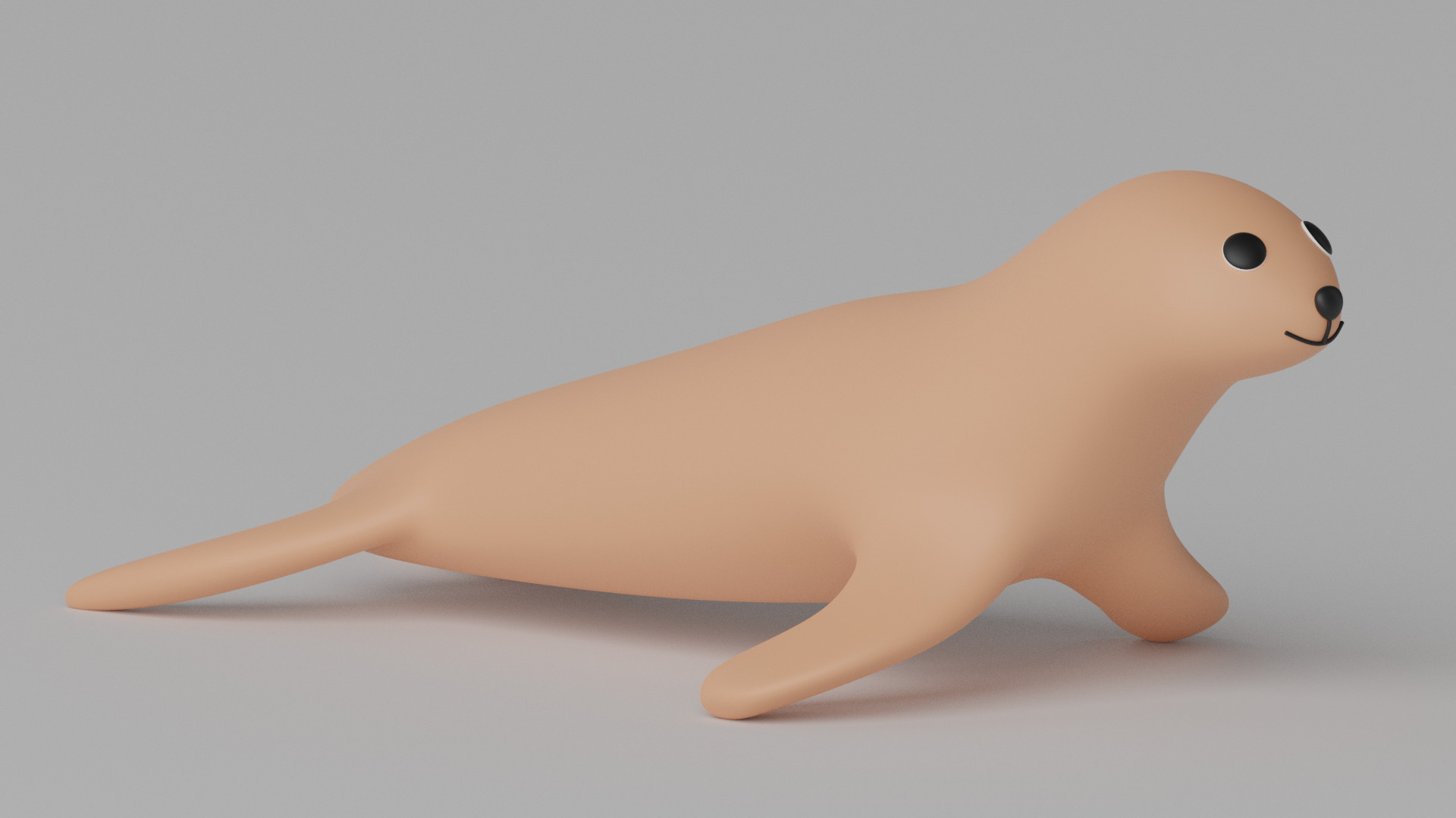 Cartoon Cute Seal 3D model_9