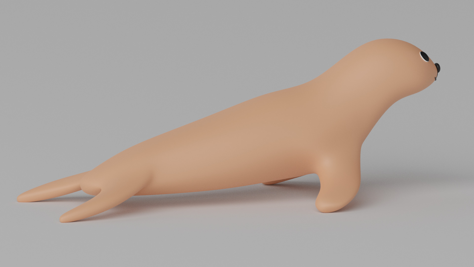 Cartoon Cute Seal 3D model_7