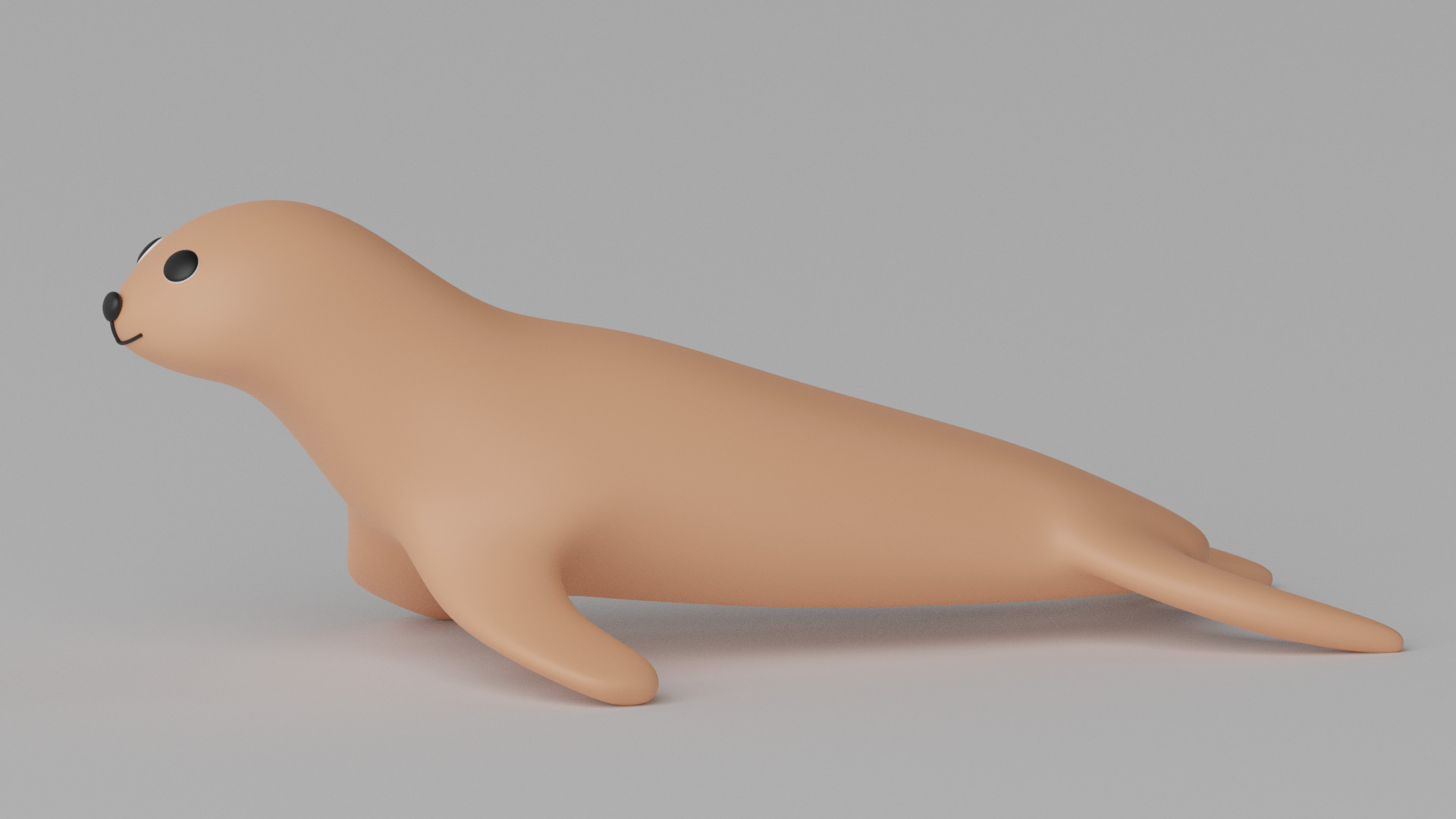 Cartoon Cute Seal 3D model_1