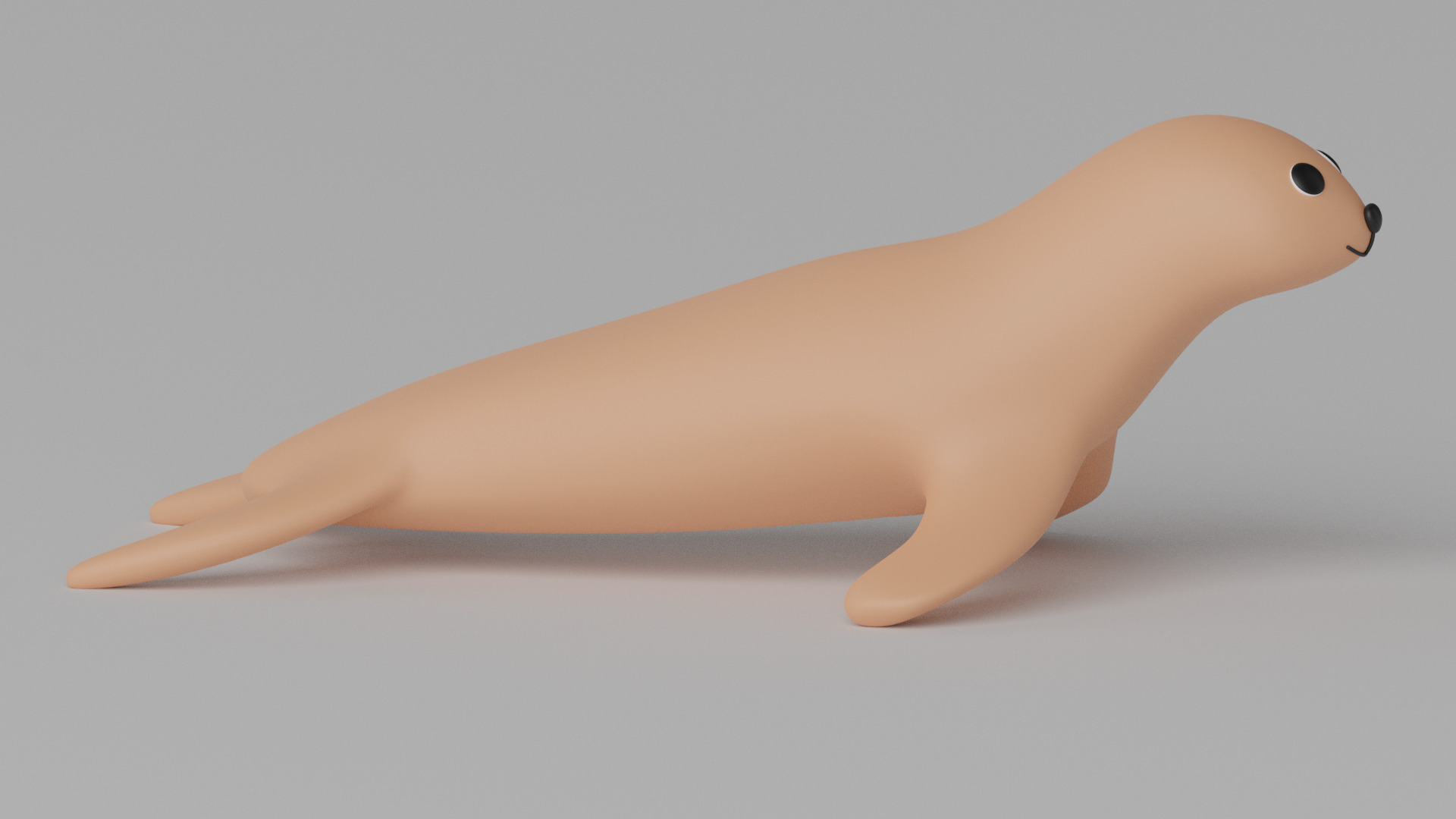 Cartoon Cute Seal 3D model_8