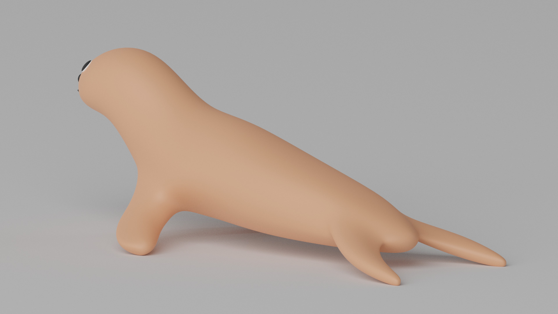 Cartoon Cute Seal 3D model_3