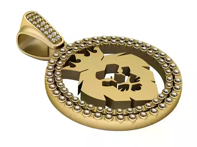 LION FACES GOLD PENDANT