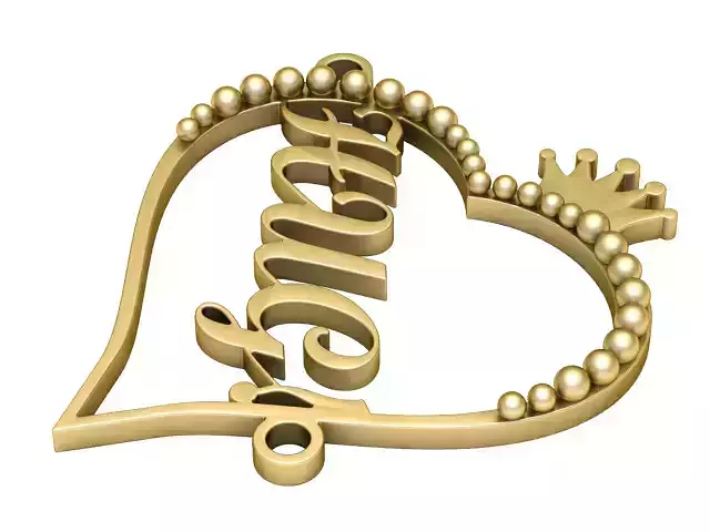 HUG GOLD PENDANT  3D print model
