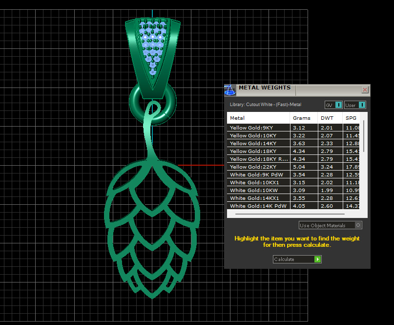 PAINAPPLE GOLD PENDANT  3D print model_6