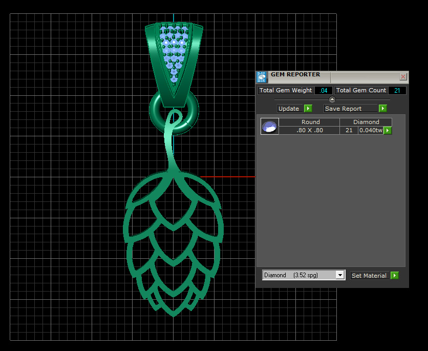 PAINAPPLE GOLD PENDANT  3D print model_4