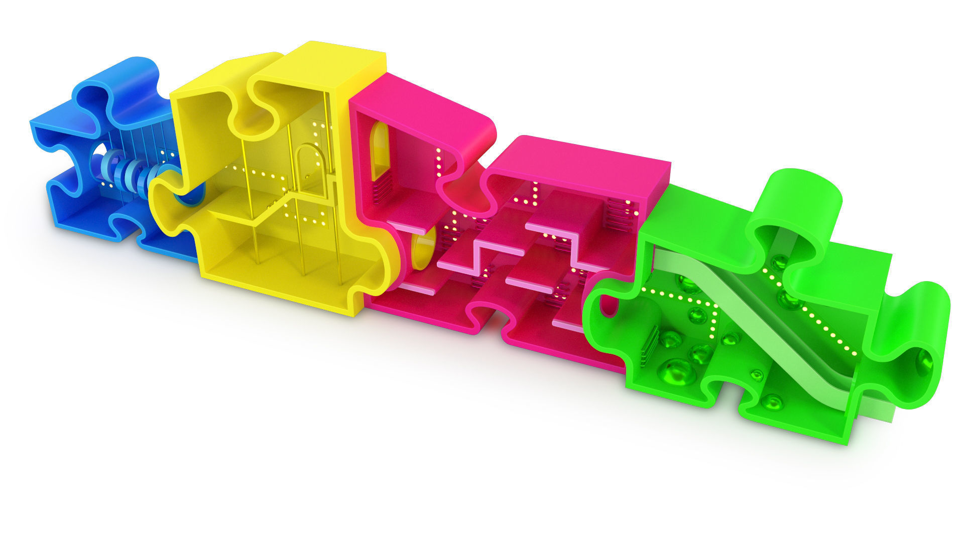 Playground Low-poly 3D model_1