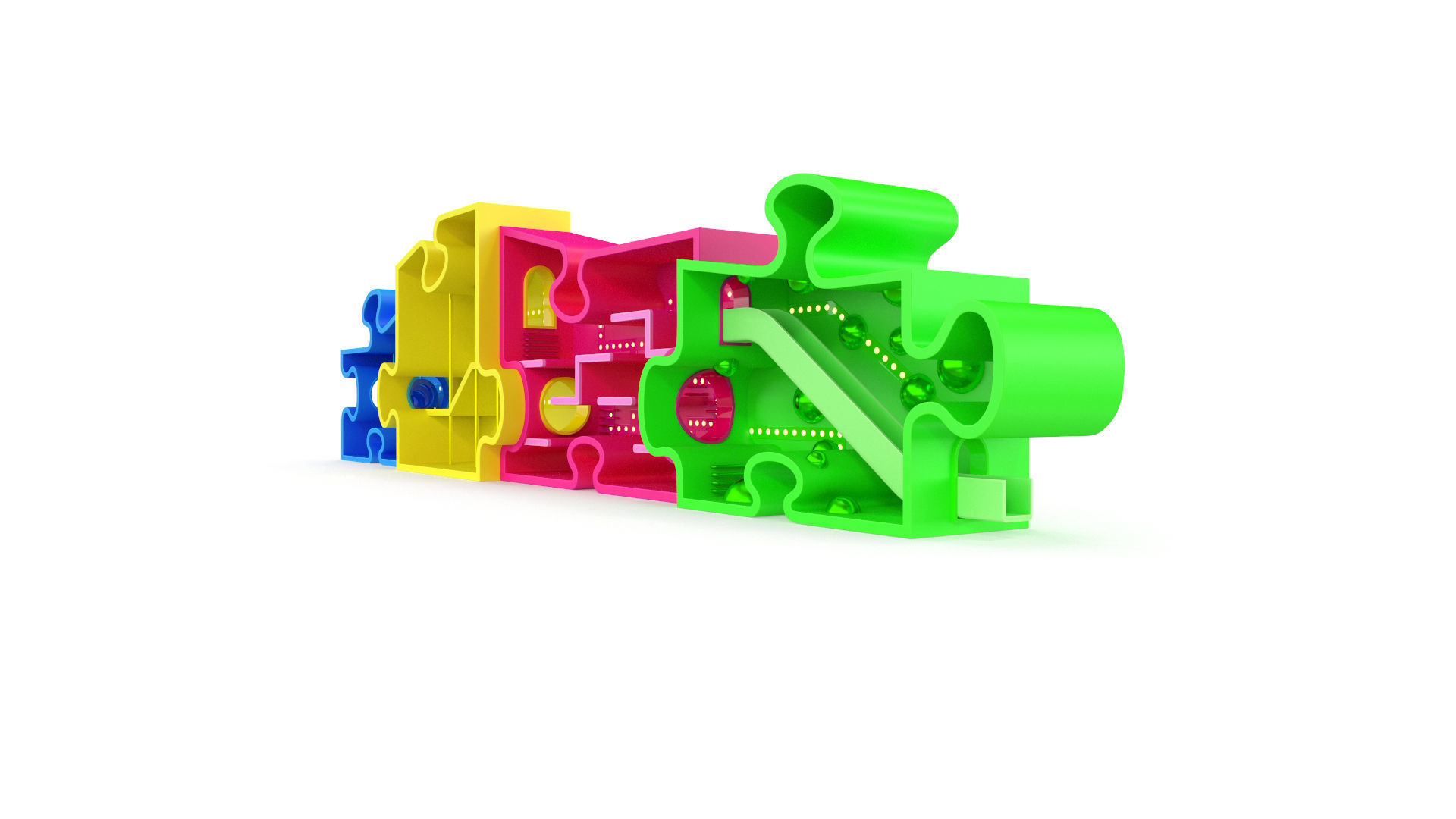 Playground Low-poly 3D model_4