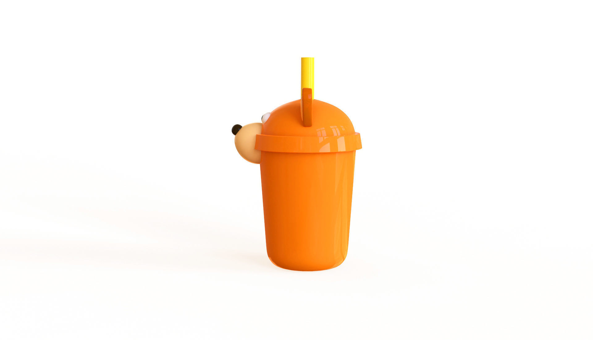 Fox with Bubble Tea Pack 03 Low-poly 3D model_2