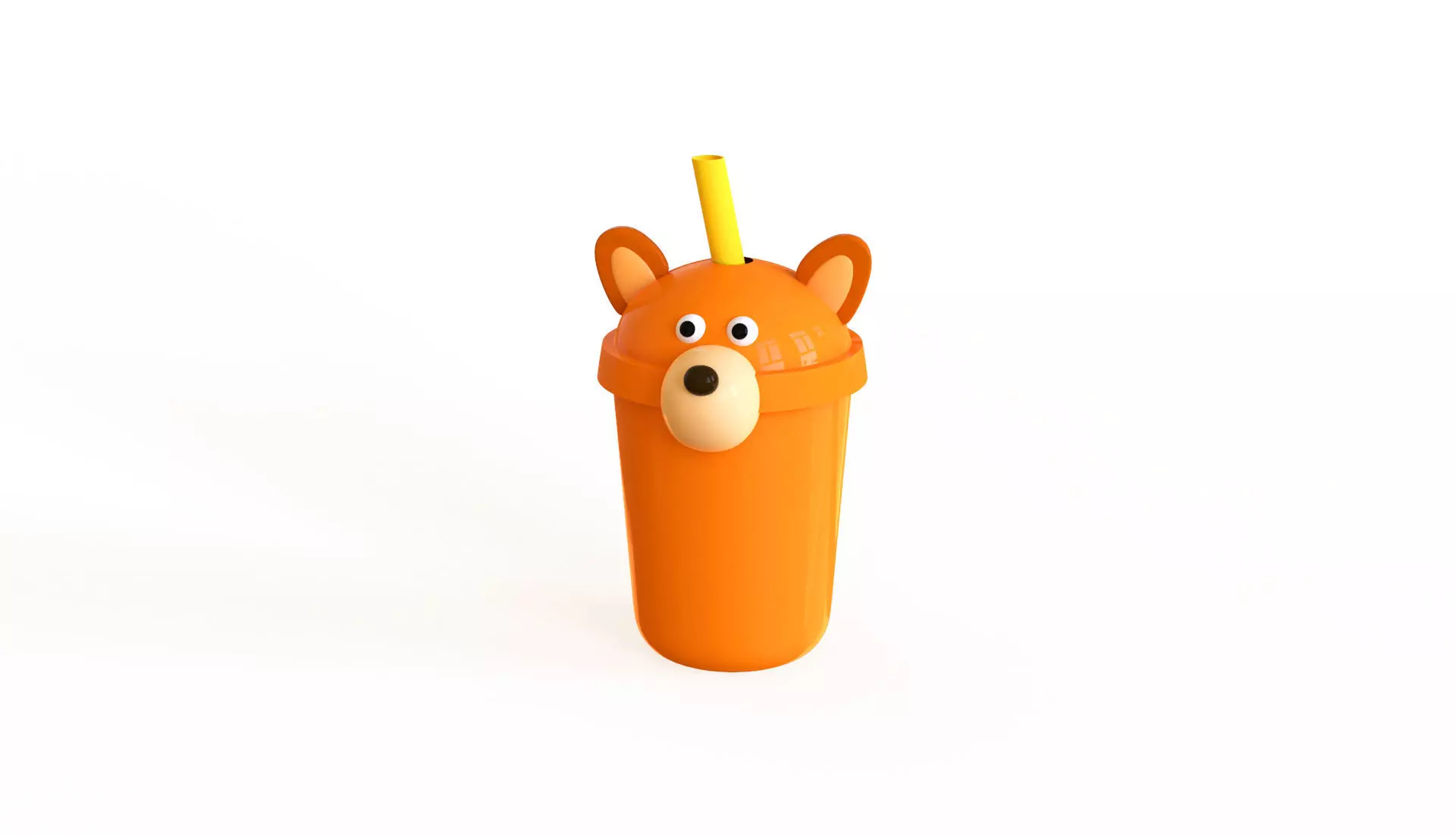 Fox with Bubble Tea Pack 03 Low-poly 3D model_0