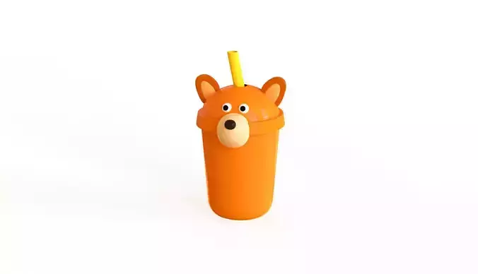 Fox with Bubble Tea Pack 03 Low-poly 3D model