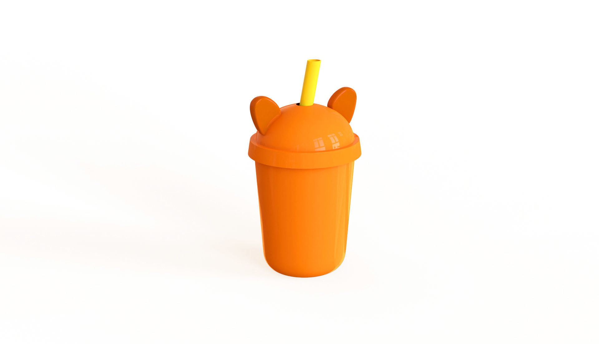 Fox with Bubble Tea Pack 03 Low-poly 3D model_3