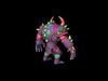 Stylized Neon Chaos Demon 3D Model - AI Low-poly 3D model_1