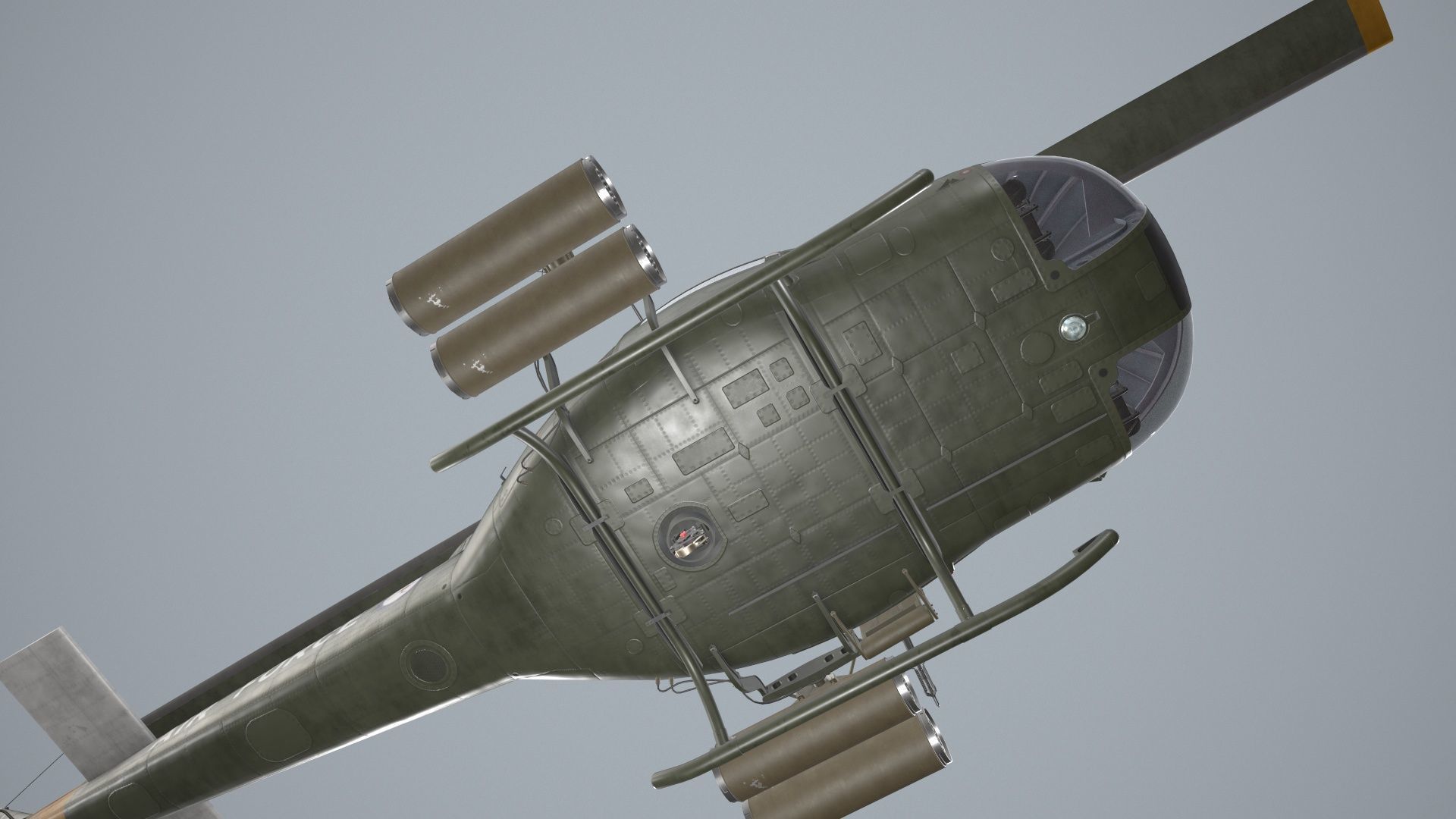 Bell UH-1C Australia RAAF Static Low-poly 3D model_10