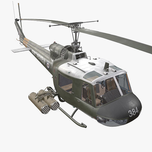 Bell UH-1C Australia RAAF Static Low-poly 3D model