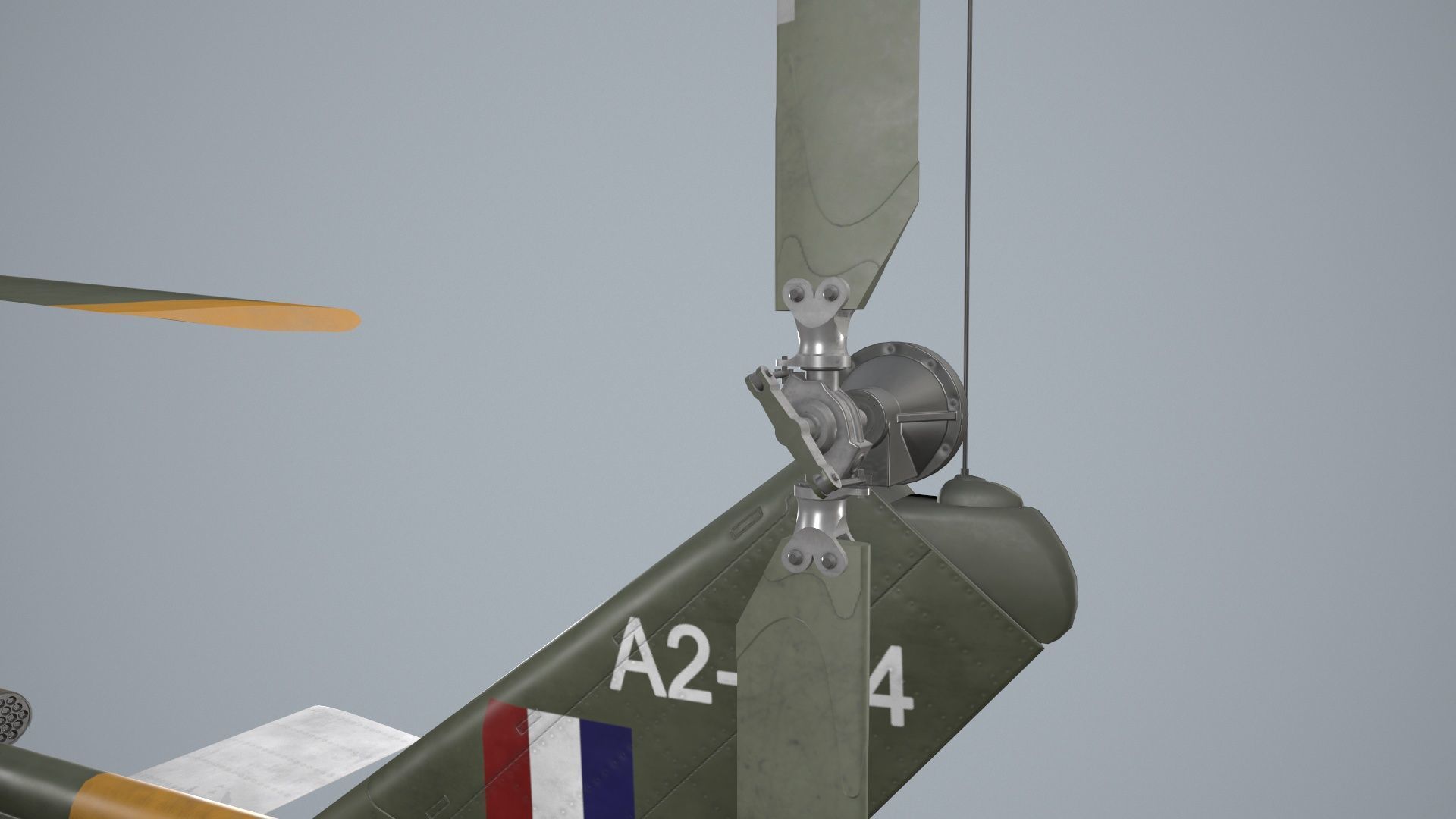 Bell UH-1C Australia RAAF Static Low-poly 3D model_7