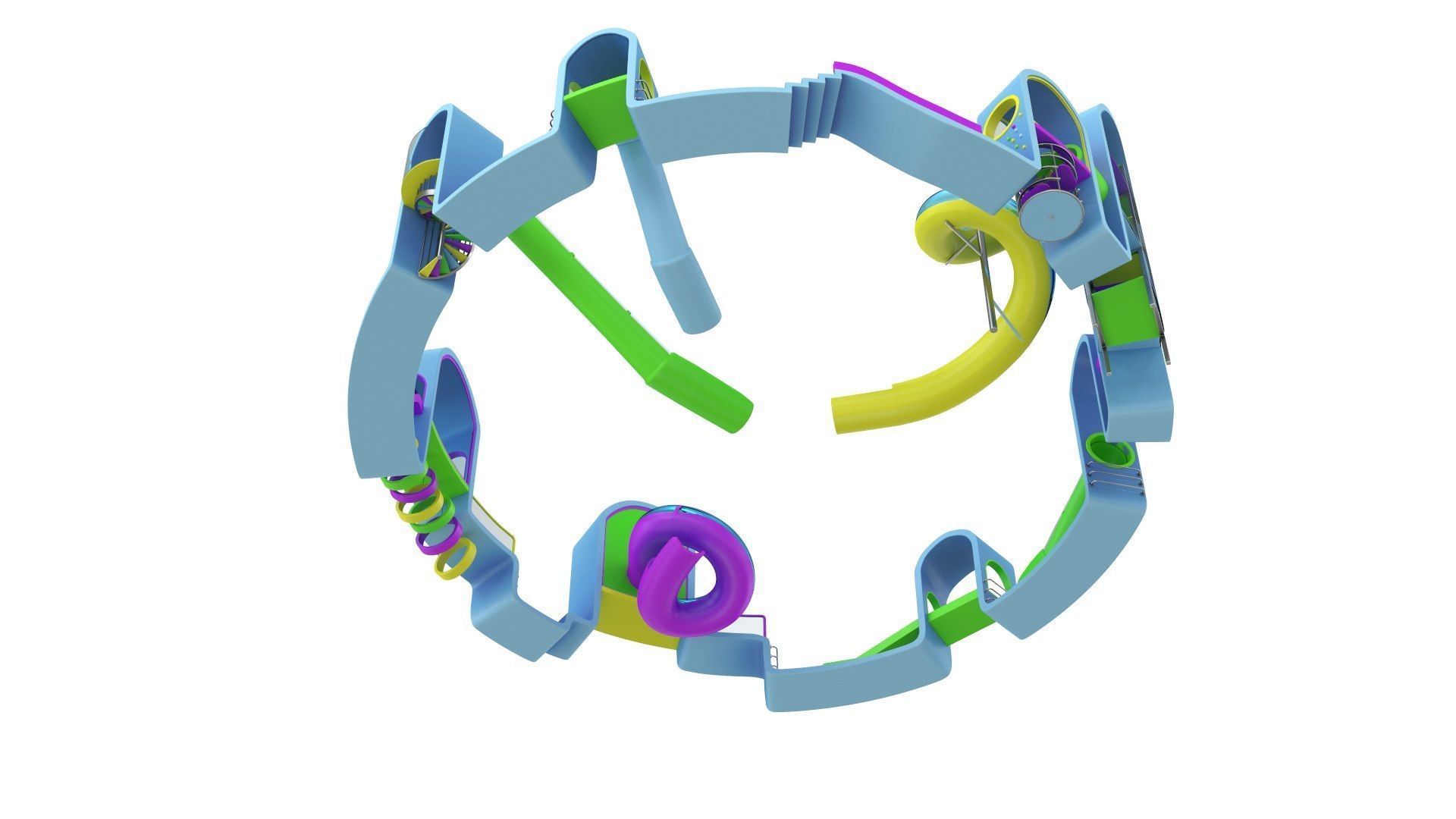 Playground Low-poly 3D model_10