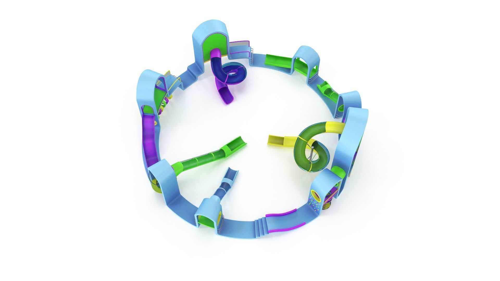 Playground Low-poly 3D model_8