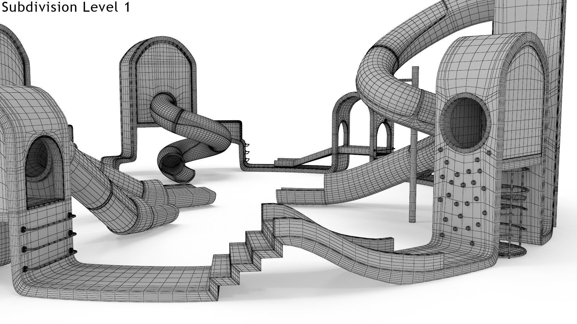 Playground Low-poly 3D model_14