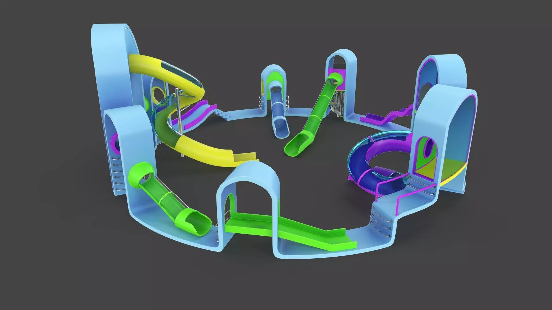 Playground Low-poly 3D model_0