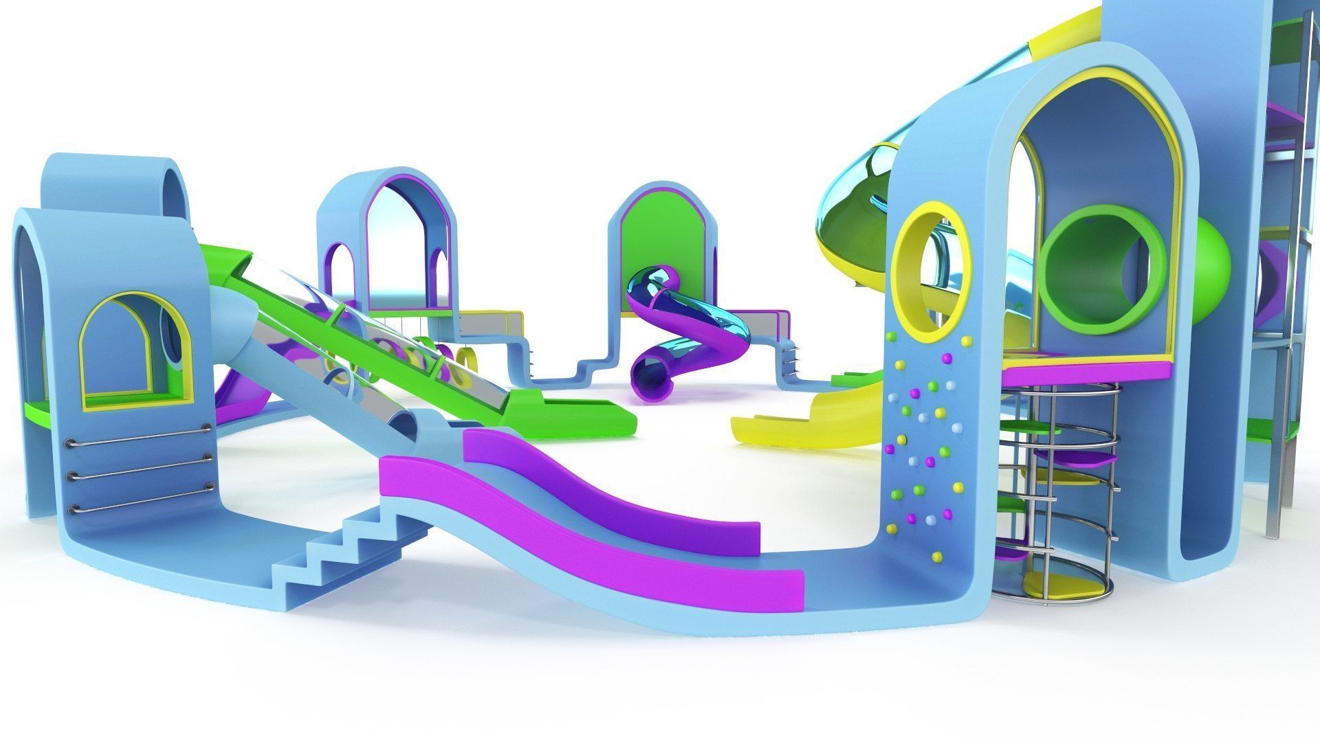 Playground Low-poly 3D model_6