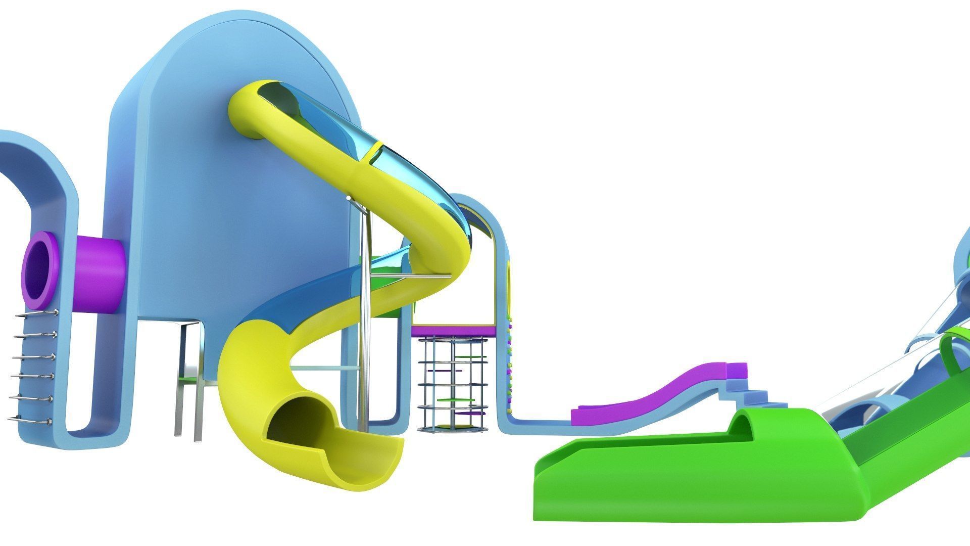 Playground Low-poly 3D model_5