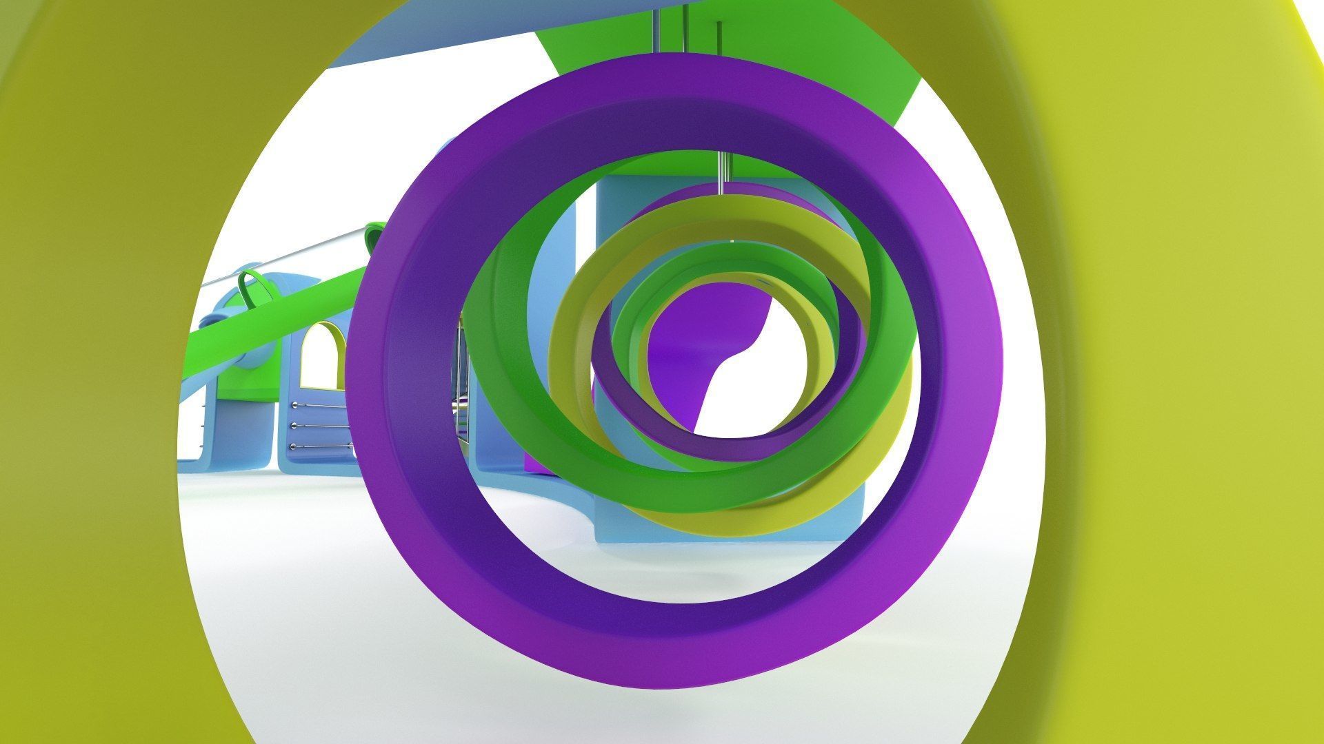 Playground Low-poly 3D model_9