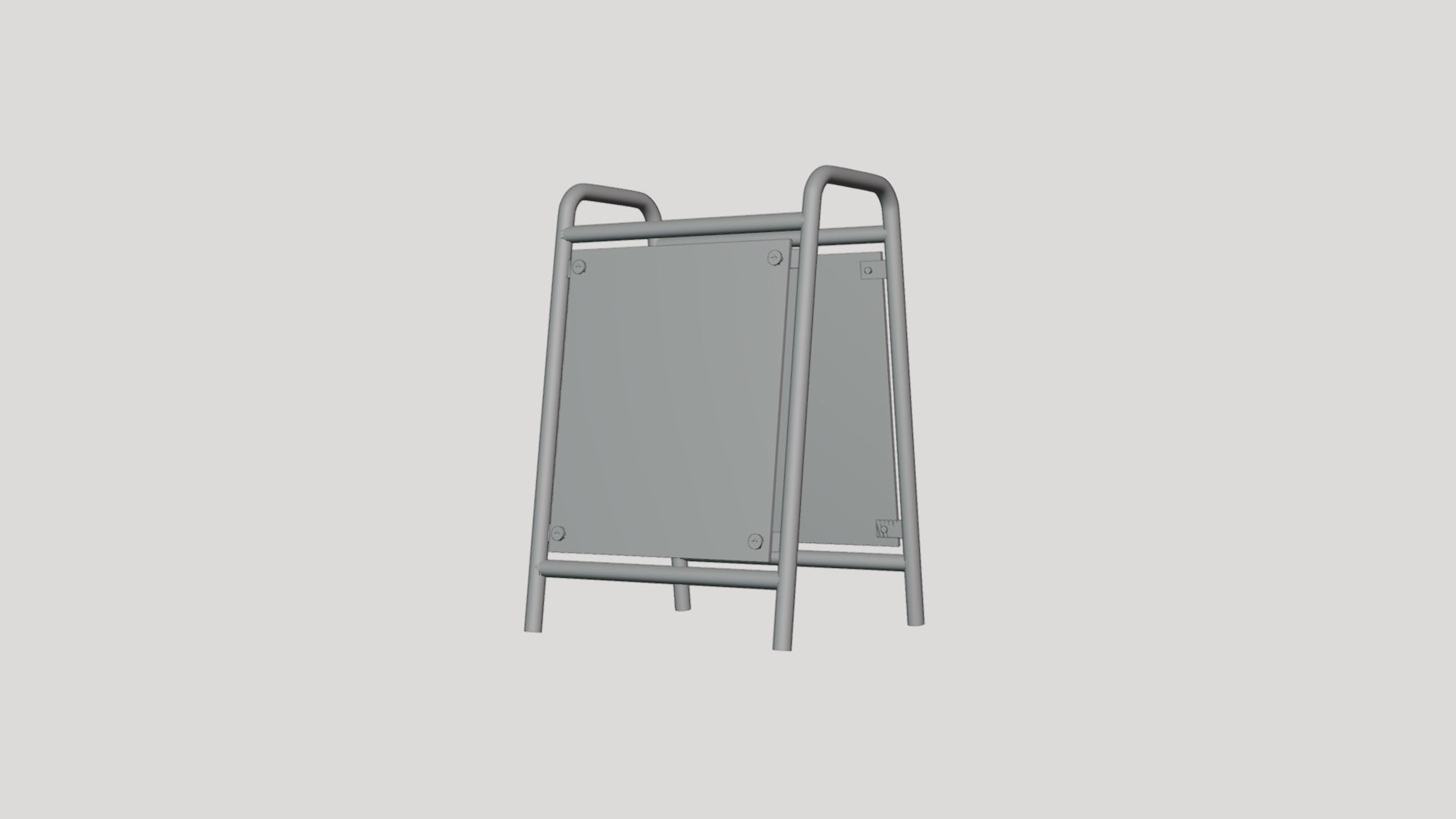 Acrylic Sign Stand - Geometry Only No Textures No Materials 3D model_1