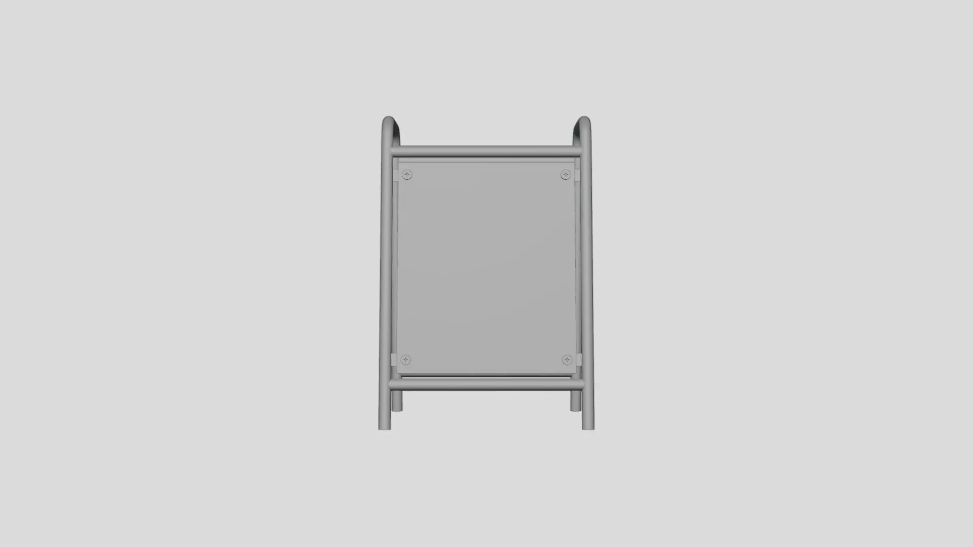 Acrylic Sign Stand - Geometry Only No Textures No Materials 3D model_0