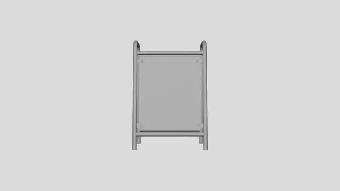 Acrylic Sign Stand - Geometry Only No Textures No Materials