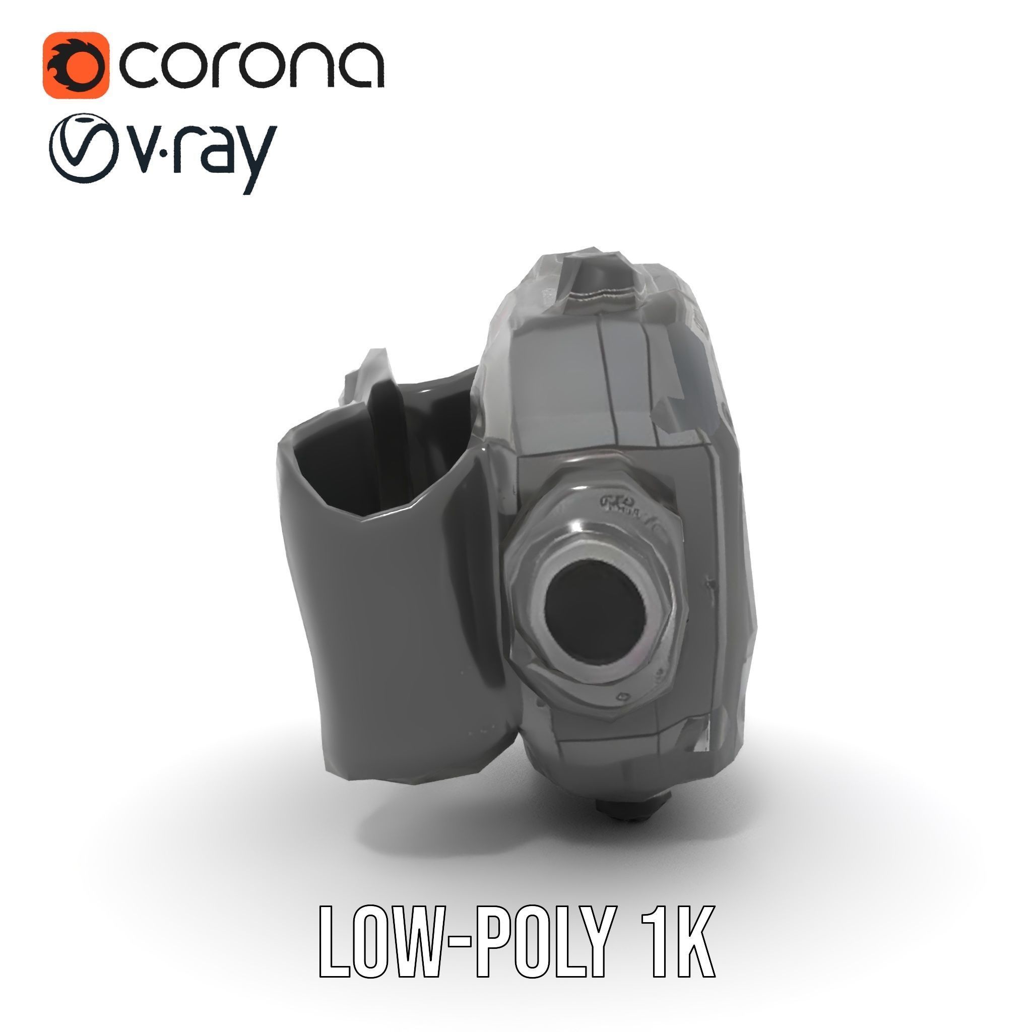 Rugged Digital Camera Model Pack Low-poly 3D model_11