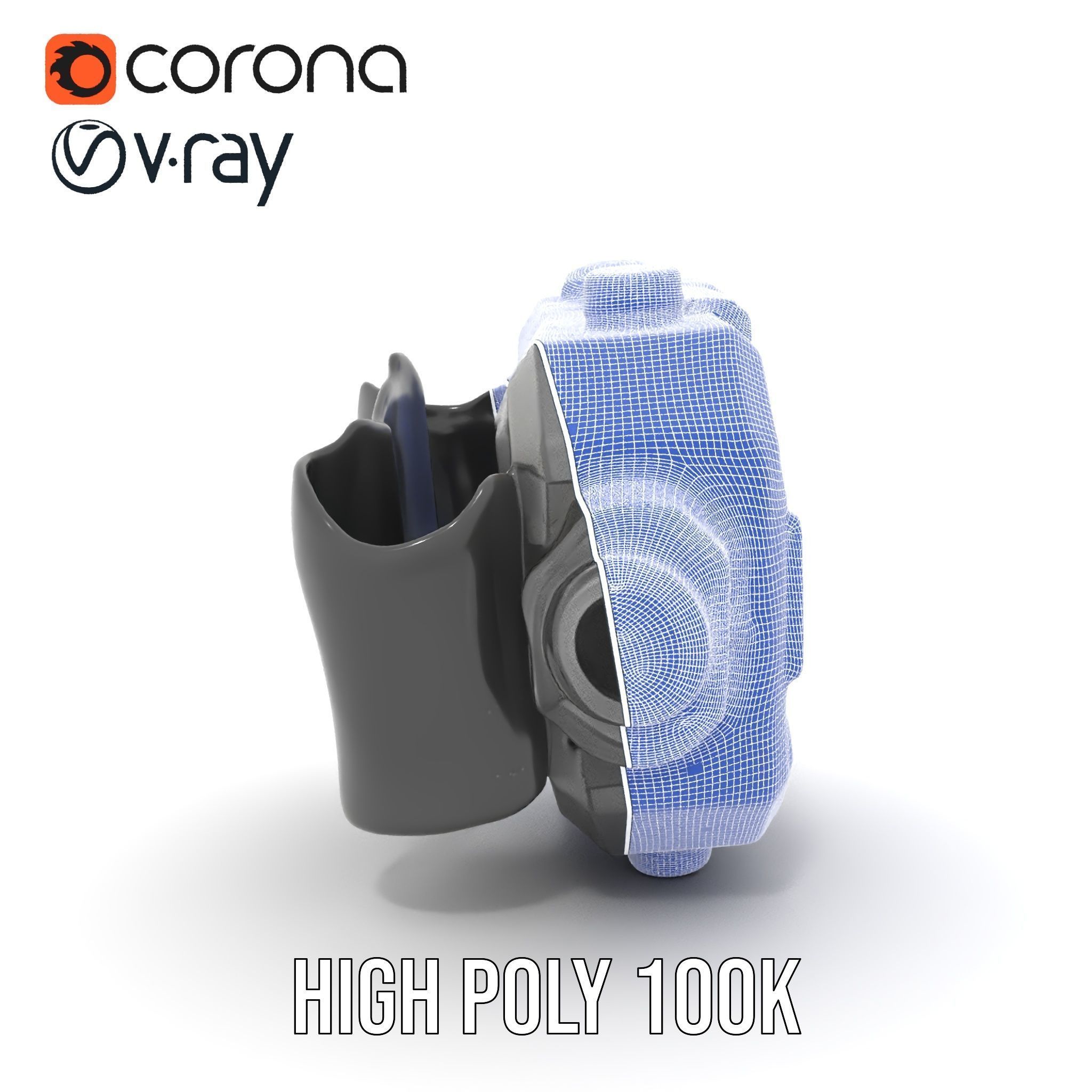 Rugged Digital Camera Model Pack Low-poly 3D model_35