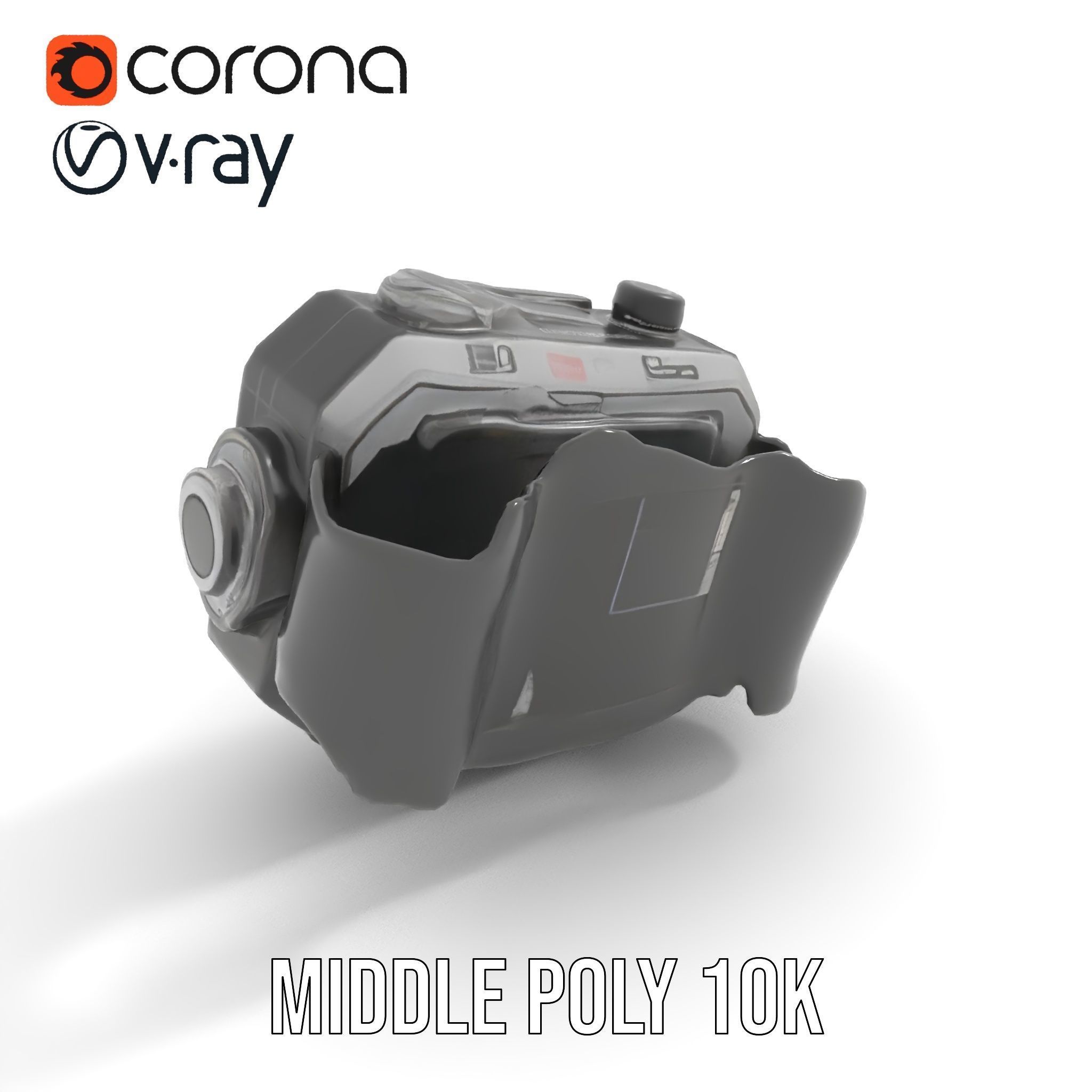 Rugged Digital Camera Model Pack Low-poly 3D model_13
